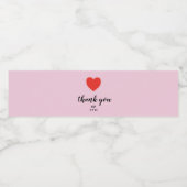 ハート結婚愛のカスタム好意 ペットボトルラベル (シングルラベル)