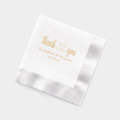 ハート結婚手書きタイポグラフィあり#3 箔ナプキン (左)
