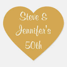 ハート結婚50周年記念50 ハートシール