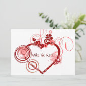 ハート結婚 招待状 (スタンド正面)