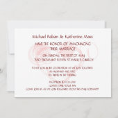 ハート結婚 招待状 (裏面)