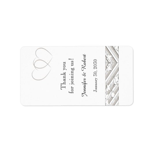 ハート絡みフローラ縁どリップバルブラベル ラベル (正面)