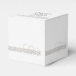 ハート絡みフローラ縁ど結婚式の引き出物ボックス フェイバーボックス