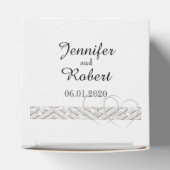 ハート絡みフローラ縁ど結婚式の引き出物ボックス フェイバーボックス (上部)