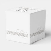 ハート絡みフローラ縁ど結婚式の引き出物ボックス フェイバーボックス (裏面サイド)