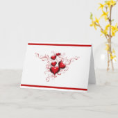 ハート絡み カード (黄色い花)