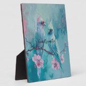 ハート統一されたズバードテーブルトッププラークとイーゼル フォトプラーク (側面)