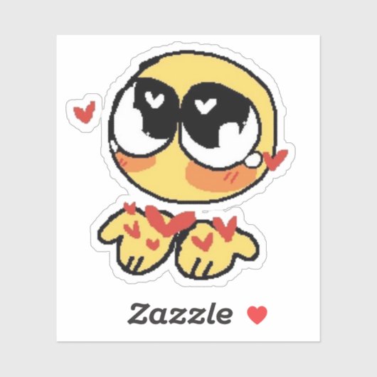 ハート絵文字おもしろい反応インターネットミームシール シール (シート)