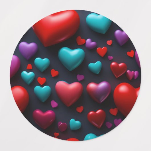 ハート絵文字 ラベル (デザイン2)