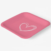 ハート線の愛 ペーパープレート (傾斜あり)