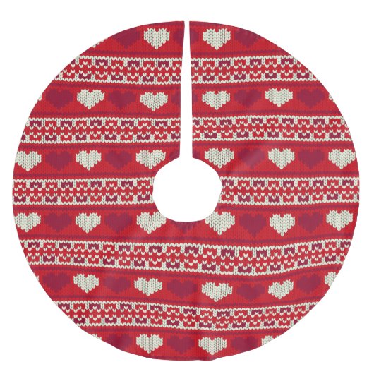 ハート編み物シームレスパターン1 +アイディア ブラッシュドポリエステルツリースカート (正面)