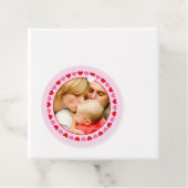 ハート縁どバレンツデイフォトラウンドギフトラベル フェイバータグ (インサイチュ)