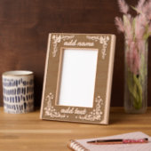 ハート縁どフーム5 x 7 レーザー彫刻フレーム (左)