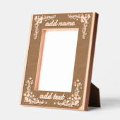 ハート縁どフーム5 x 7 レーザー彫刻フレーム (左)