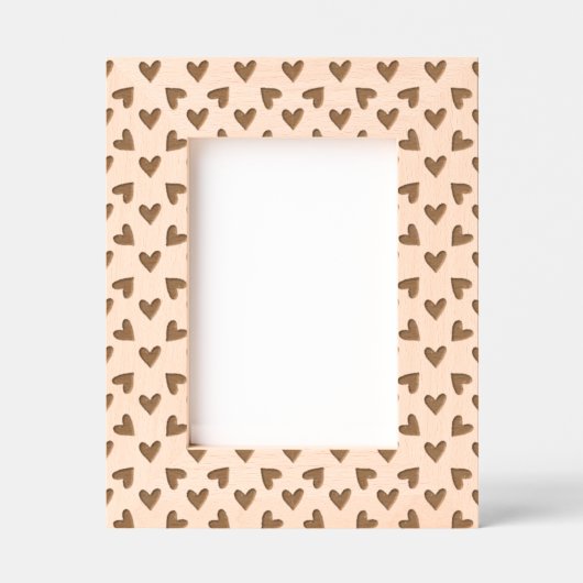 ハート縁ど枠 レーザー彫刻フレーム (正面)