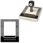 ハート縁どxoxoxスタンパ ラバースタンプ (押印)