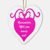 ハート縁談 セラミックオーナメント (左)