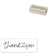 ハート繋がりスクリプト サンクス ラバースタンプ (押印)