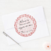 ハート缶蓋カバー – 2.5インチの蓋用サイズ ラウンドシール (封筒)