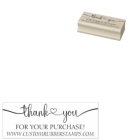 ハート署名ありがとう ラバースタンプ (押印)