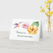 ハート考え手術の花 カード (黄色い花)