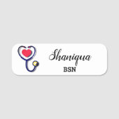 ハート聴診器 名札 (正面)