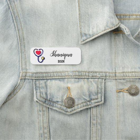 ハート聴診器 名札 (インサイチュ)