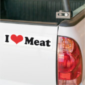 ハート肉が大好き – ビーフステーキBBQ愛好家 バンパーステッカー (トラック上)