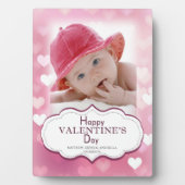ハート背景バレンタイン写真プラーク フォトプラーク (正面)