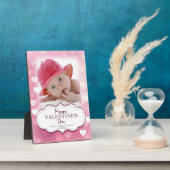 ハート背景バレンタイン写真プラーク フォトプラーク (側面)