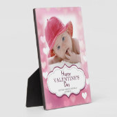 ハート背景バレンタイン写真プラーク フォトプラーク (側面)