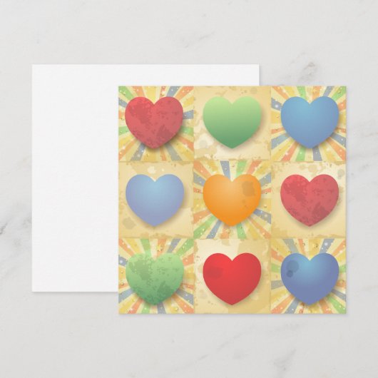 ハート背景 (正面/裏面)