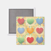 ハート背景 マグネット (正面/裏面)