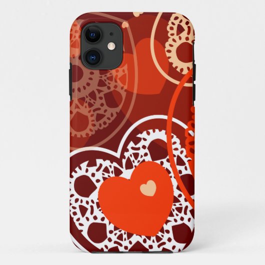 ハート背景 Case-Mate iPhoneケース (裏面)