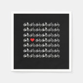 ハート自転車サイクリスト自転車サイクリングBMXバイクもしくは自転車に乗る人Ex スタンダードカクテルナプキン (正面)