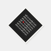 ハート自転車サイクリスト自転車サイクリングBMXバイクもしくは自転車に乗る人Ex スタンダードカクテルナプキン (角)