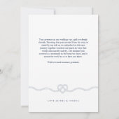 ハート航海のロープネイビー&ホワイト写真ありがとう サンキューカード (裏面)