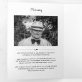 ハート色あせたフレーム4愛する記憶の葬儀の写真 三つ折りプログラム (内部最初)