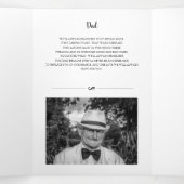 ハート色あせたフレーム4愛する記憶の葬儀の写真 三つ折りプログラム (内部中)