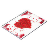 ハート花びら ノートブック (左側)