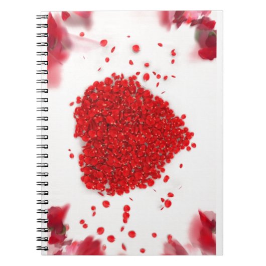 ハート花びら ノートブック (正面)