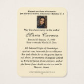 ハート花グアダループメキシコ葬儀 (裏面)