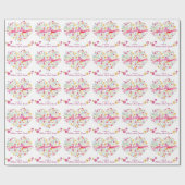 ハート花束カスタムブライダルシャワーラップ ラッピングペーパー (フラット)