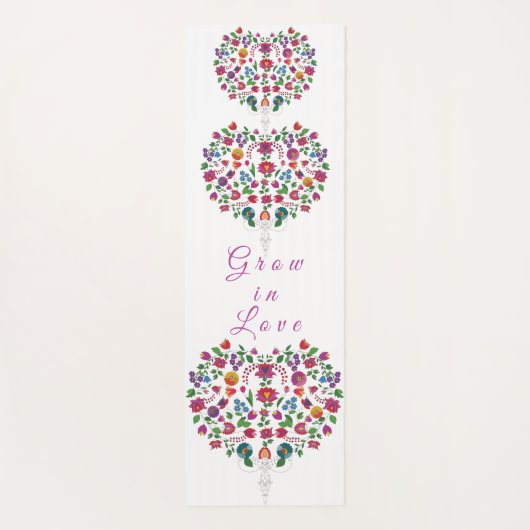 ハート花柄 ヨガマット (裏面)