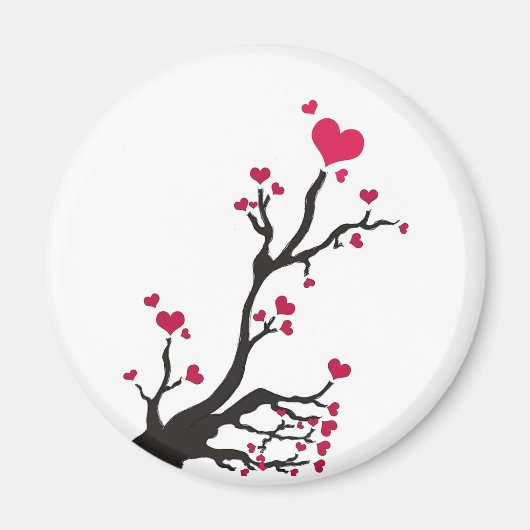 ハート花磁石 マグネット (正面)