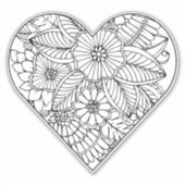 ハート花色 シール (正面)