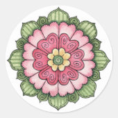 ハート花 – シール (正面)