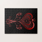 ハート花 ジグソーパズル (横)