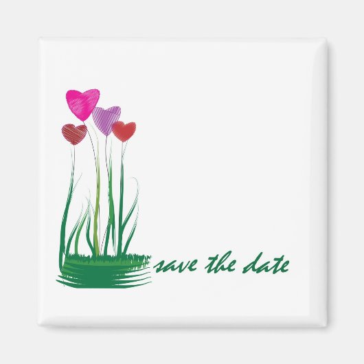 ハート花！ マグネット (正面)