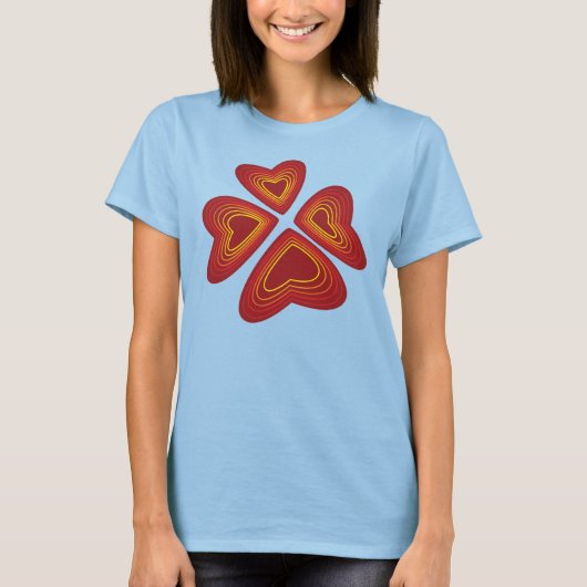 ハート花 Tシャツ (正面)